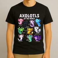 Axolotl Kawaii Axolotls Of The World Axolotl Animals T-Shirt