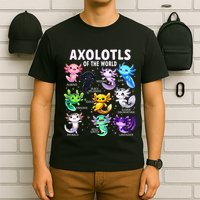 Axolotl Kawaii Axolotls Of The World Axolotl Animals T-Shirt