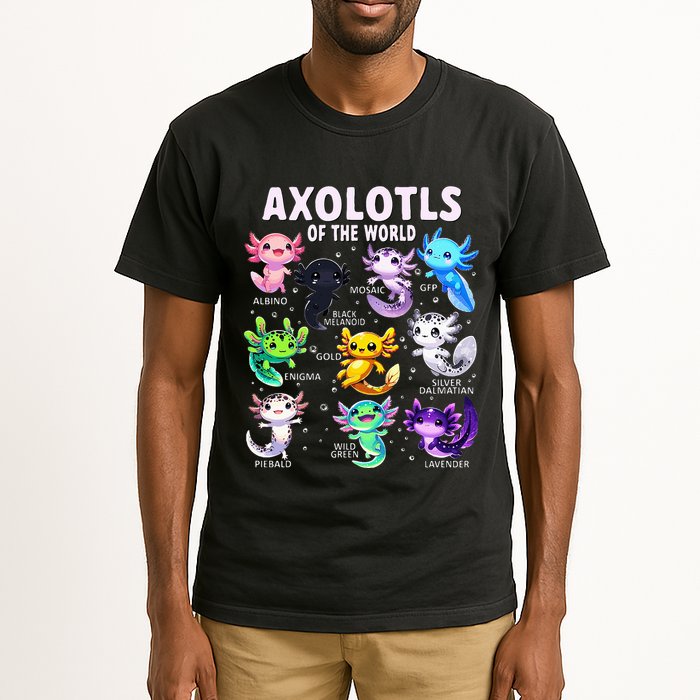 Axolotl Kawaii Axolotls Of The World Axolotl Animals Tall T-Shirt