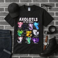 Axolotl Kawaii Axolotls Of The World Axolotl Animals Tall T-Shirt