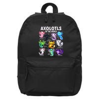 Axolotl Kawaii Axolotls Of The World Axolotl Animals 16 in Basic Backpack