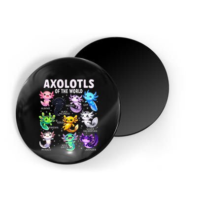 Axolotl Kawaii Axolotls Of The World Axolotl Animals Magnet