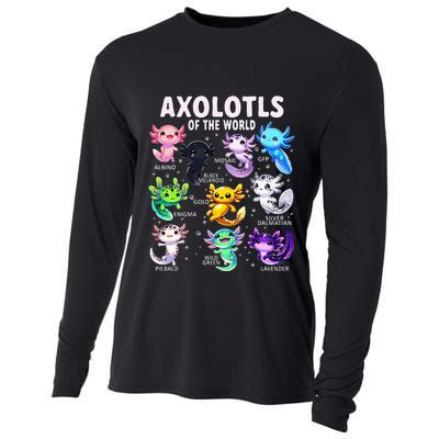 Axolotl Kawaii Axolotls Of The World Axolotl Animals Cooling Performance Long Sleeve Crew