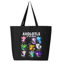 Axolotl Kawaii Axolotls Of The World Axolotl Animals 25L Jumbo Tote