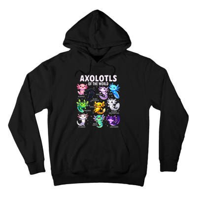 Axolotl Kawaii Axolotls Of The World Axolotl Animals Tall Hoodie