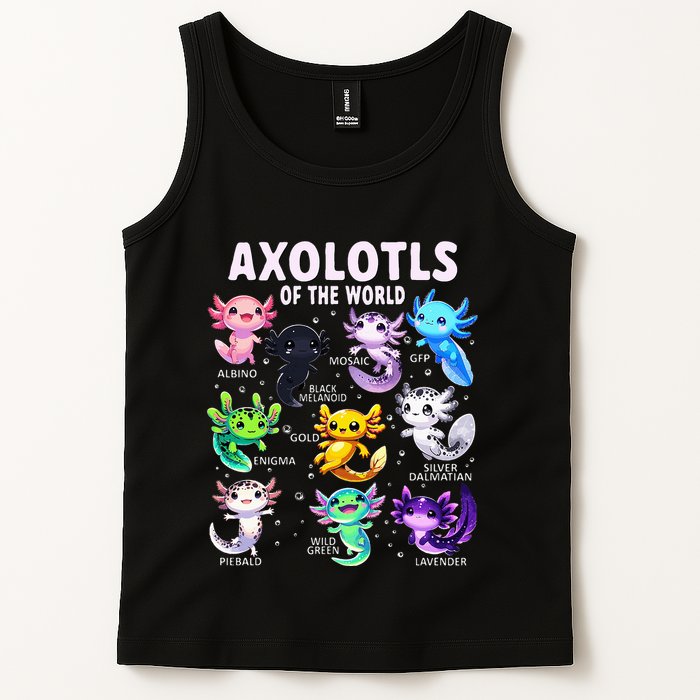 Axolotl Kawaii Axolotls Of The World Axolotl Animals Tank Top