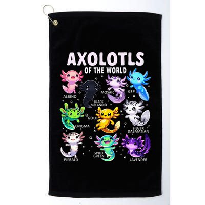 Axolotl Kawaii Axolotls Of The World Axolotl Animals Golf Towel