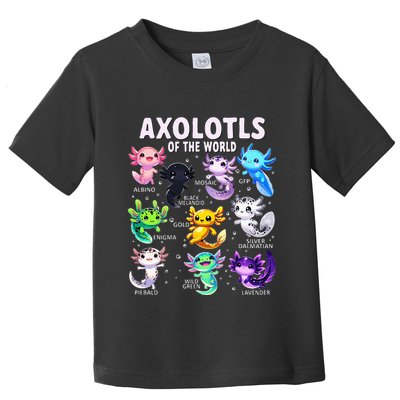 Axolotl Kawaii Axolotls Of The World Axolotl Animals Toddler T-Shirt