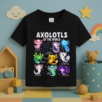 Axolotl Kawaii Axolotls Of The World Axolotl Animals Toddler T-Shirt