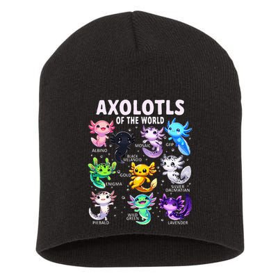 Axolotl Kawaii Axolotls Of The World Axolotl Animals Short Acrylic Beanie