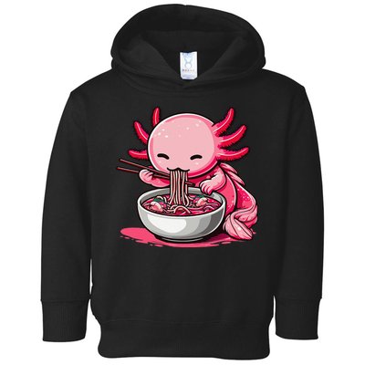 Anime Kawaii Axolotl Eating Ramen Noodles Gift Toddler Hoodie