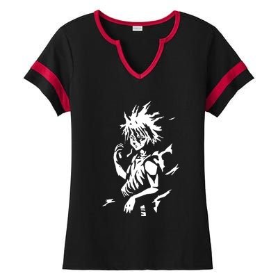 A7 Killua Assassin Lightning Aura Hunter Ladies Halftime Notch Neck Tee