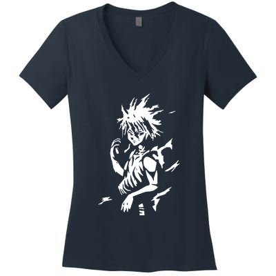 A7 Killua Assassin Lightning Aura Hunter Women's V-Neck T-Shirt