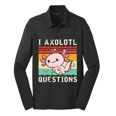 Axolotl Kawaii Axolotls Of The World Axolotl Animals Silk Touch Performance Long Sleeve Polo