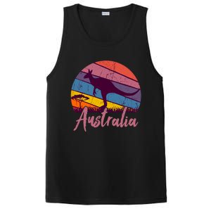 Australia Kangaroo Aussie Australian Souvenir Tourist Retro PosiCharge Competitor Tank