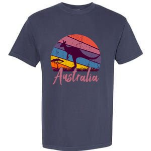 Australia Kangaroo Aussie Australian Souvenir Tourist Retro Garment-Dyed Heavyweight T-Shirt