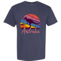 Australia Kangaroo Aussie Australian Souvenir Tourist Retro Garment-Dyed Heavyweight T-Shirt