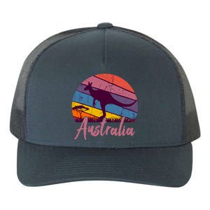 Australia Kangaroo Aussie Australian Souvenir Tourist Retro Yupoong Adult 5-Panel Trucker Hat