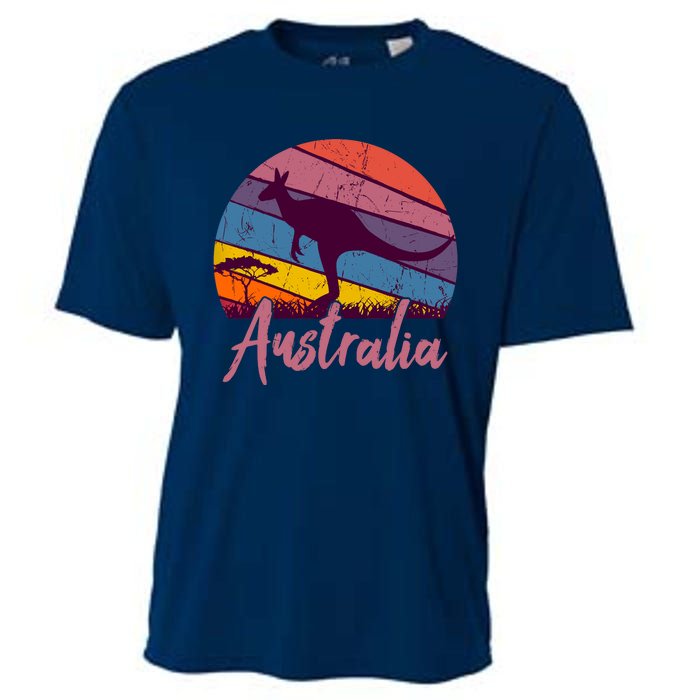 Australia Kangaroo Aussie Australian Souvenir Tourist Retro Cooling Performance Crew T-Shirt