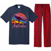 Australia Kangaroo Aussie Australian Souvenir Tourist Retro Pajama Set