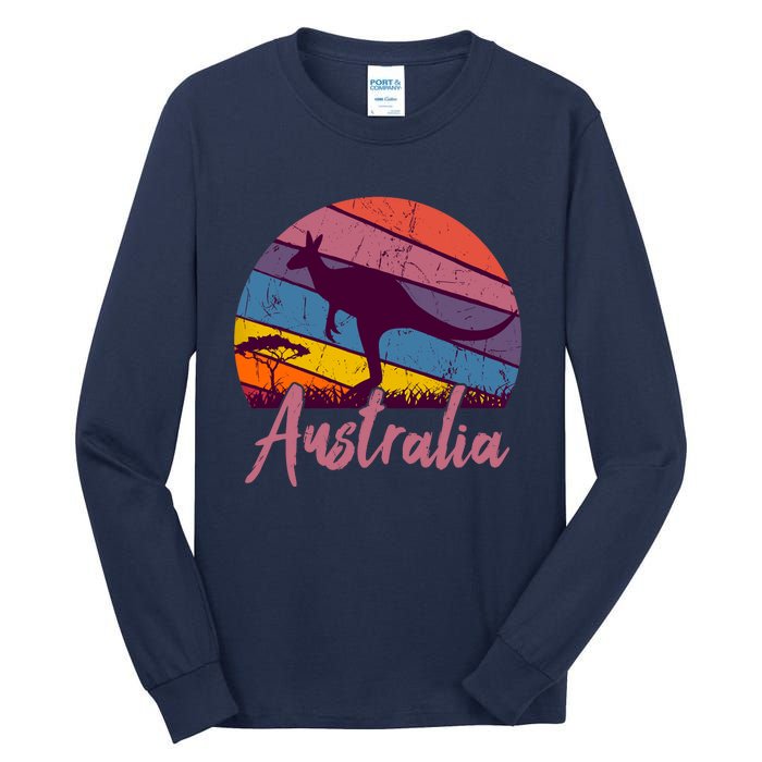 Australia Kangaroo Aussie Australian Souvenir Tourist Retro Tall Long Sleeve T-Shirt