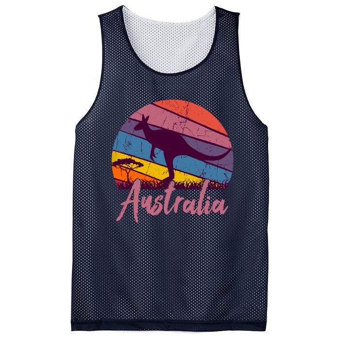 Australia Kangaroo Aussie Australian Souvenir Tourist Retro Mesh Reversible Basketball Jersey Tank