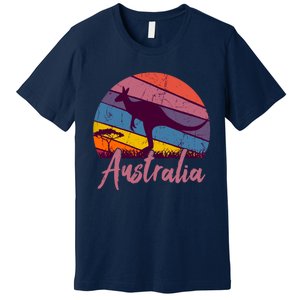 Australia Kangaroo Aussie Australian Souvenir Tourist Retro Premium T-Shirt