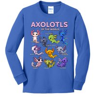 Axolotl Kawaii Axolotls Of The World Axolotl Animals Kids Long Sleeve Shirt