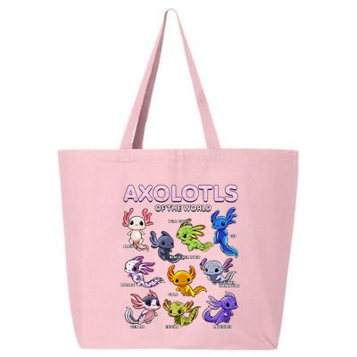 Axolotl Kawaii Axolotls Of The World Axolotl Animals 25L Jumbo Tote