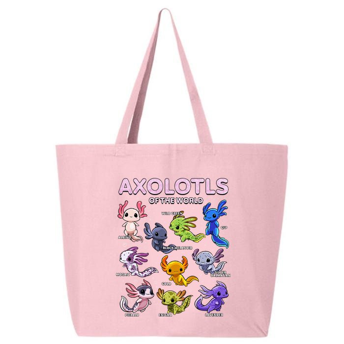 Axolotl Kawaii Axolotls Of The World Axolotl Animals 25L Jumbo Tote