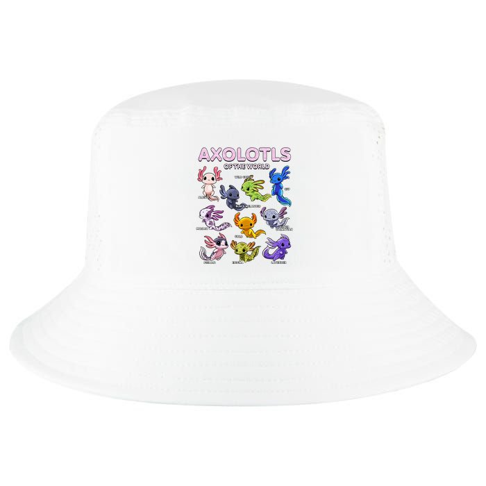 Axolotl Kawaii Axolotls Of The World Axolotl Animals Cool Comfort Performance Bucket Hat