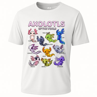 Axolotl Kawaii Axolotls Of The World Axolotl Animals Performance Shirt