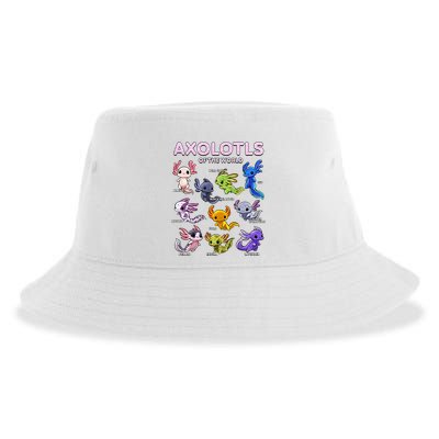Axolotl Kawaii Axolotls Of The World Axolotl Animals Sustainable Bucket Hat