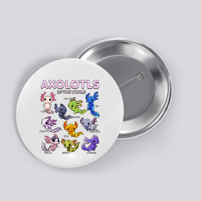 Axolotl Kawaii Axolotls Of The World Axolotl Animals Button