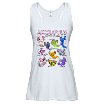 Axolotl Kawaii Axolotls Of The World Axolotl Animals Ladies Essential Flowy Tank