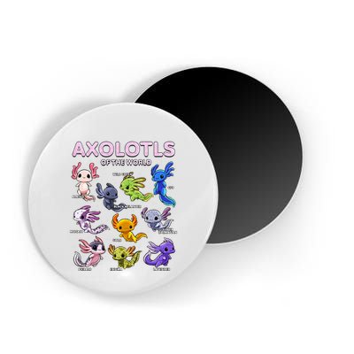 Axolotl Kawaii Axolotls Of The World Axolotl Animals Magnet