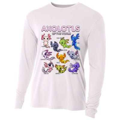 Axolotl Kawaii Axolotls Of The World Axolotl Animals Cooling Performance Long Sleeve Crew