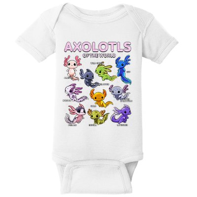 Axolotl Kawaii Axolotls Of The World Axolotl Animals Baby Bodysuit