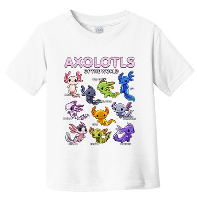 Axolotl Kawaii Axolotls Of The World Axolotl Animals Toddler T-Shirt