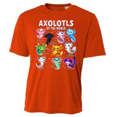 Axolotl Kawaii Axolotls Of The World Axolotl Animals Cooling Performance Crew T-Shirt