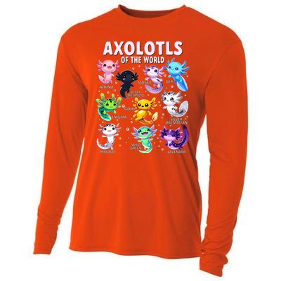 Axolotl Kawaii Axolotls Of The World Axolotl Animals Cooling Performance Long Sleeve Crew