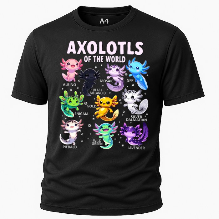 Axolotl Kawaii Axolotls Of The World Axolotl Animals Performance Shirt