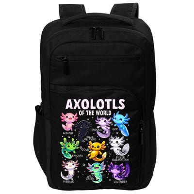 Axolotl Kawaii Axolotls Of The World Axolotl Animals Impact Tech Backpack
