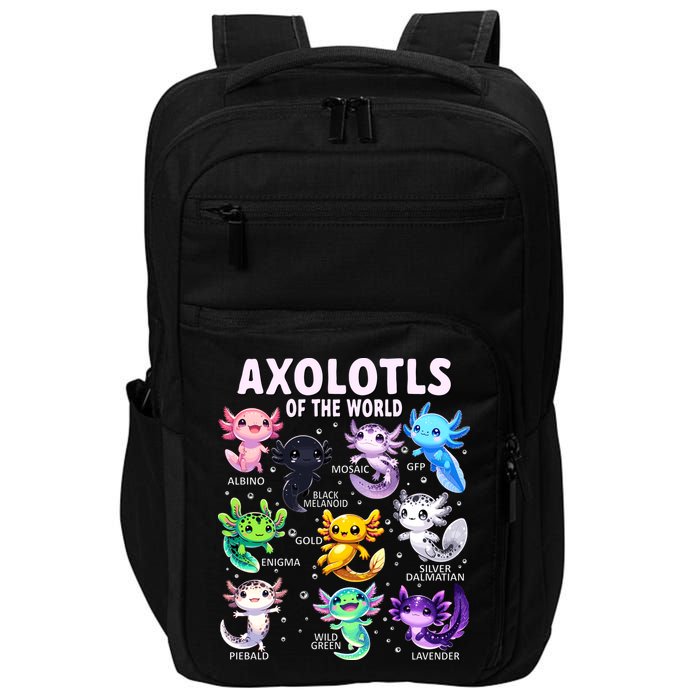 Axolotl Kawaii Axolotls Of The World Axolotl Animals Impact Tech Backpack