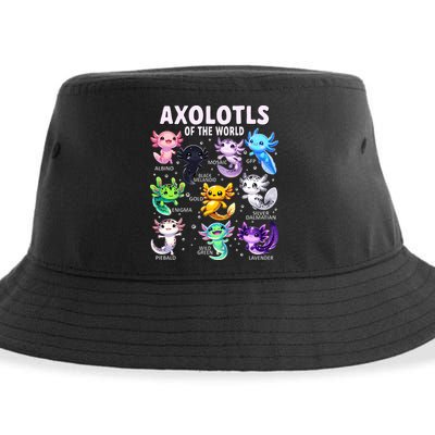 Axolotl Kawaii Axolotls Of The World Axolotl Animals Sustainable Bucket Hat
