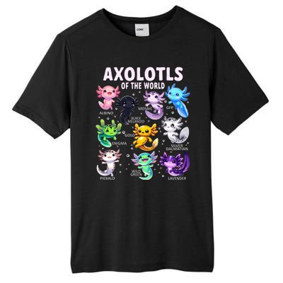 Axolotl Kawaii Axolotls Of The World Axolotl Animals Tall Fusion ChromaSoft Performance T-Shirt