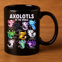Axolotl Kawaii Axolotls Of The World Axolotl Animals 11oz C Handle Ceramic Mug