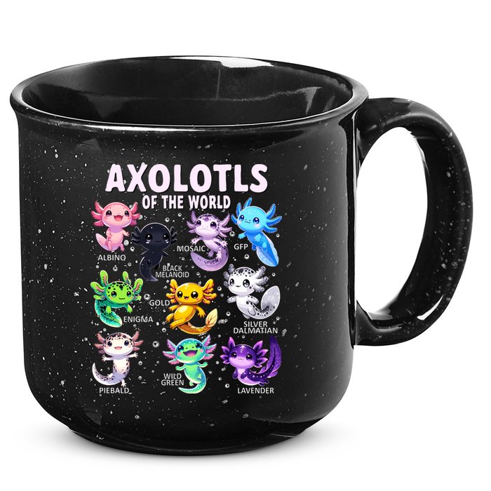 Axolotl Kawaii Axolotls Of The World Axolotl Animals 15oz Campfire Ceramic Mug