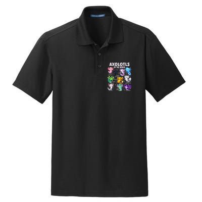 Axolotl Kawaii Axolotls Of The World Axolotl Animals Dry Zone Grid Polo