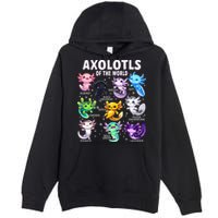 Axolotl Kawaii Axolotls Of The World Axolotl Animals Premium Pullover Hoodie